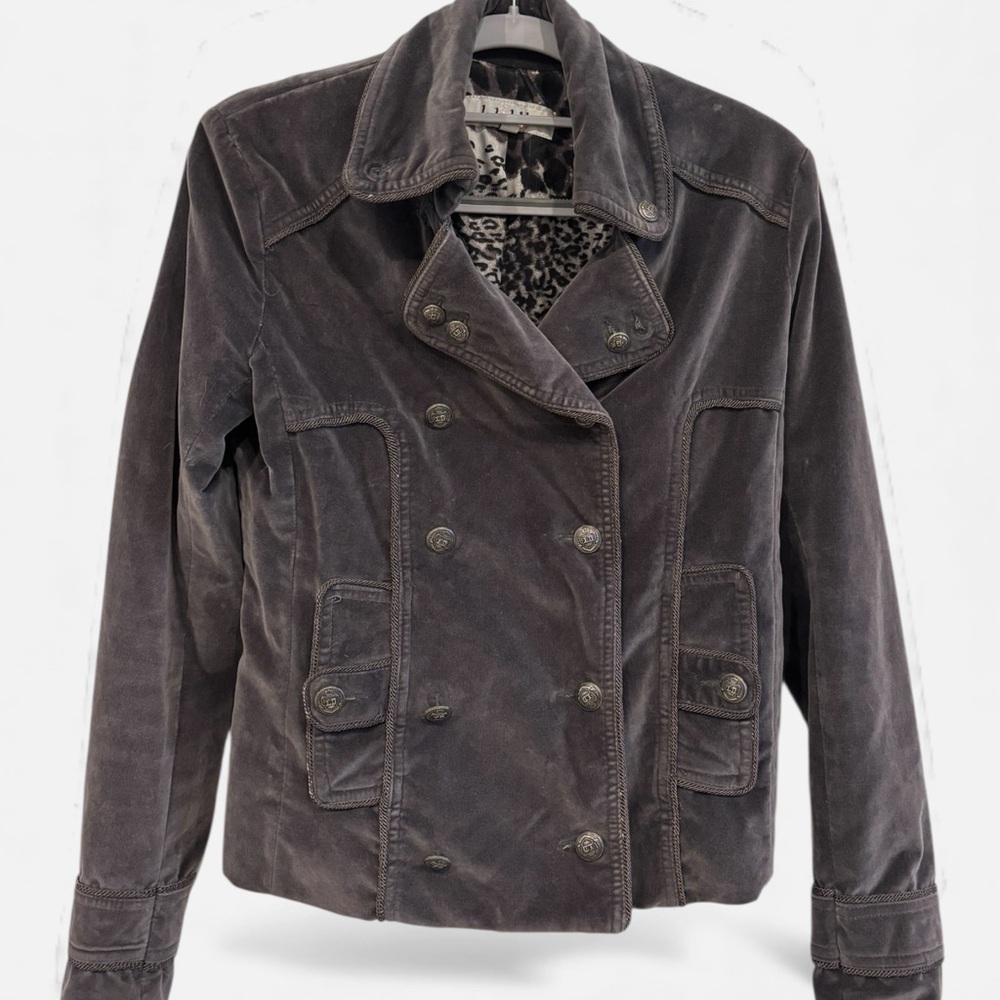 Women's Double-Breasted Velvet Coat. Size S